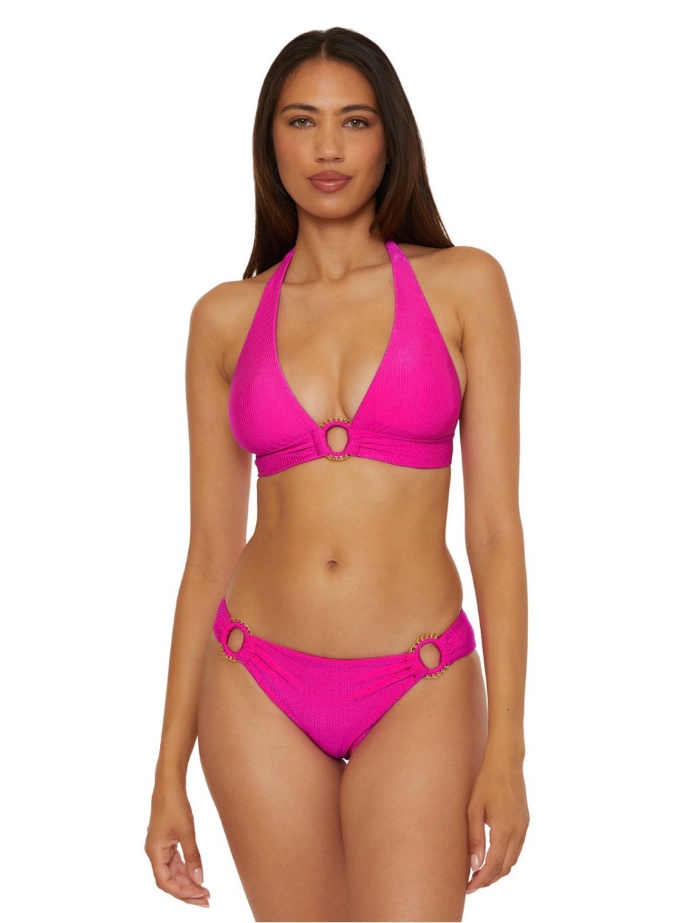 BECCA By Rebecca Virtue Monte Carlo Garcia Rib Hipster Bikini Set Size L